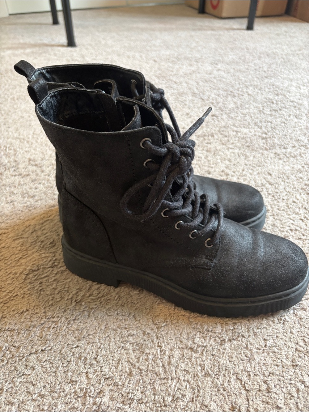 Xappeal black combat boots